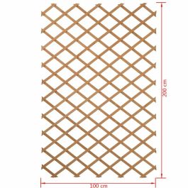 Valla de jardín Nature 100 x 200 cm Madera natural