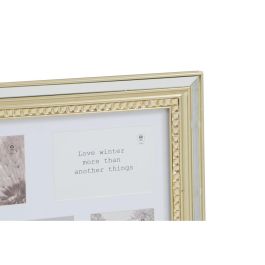 Marco Multifoto Tradicional DKD Home Decor Dorado Plateado 2 x 40 x 46.5 cm (2 Unidades)