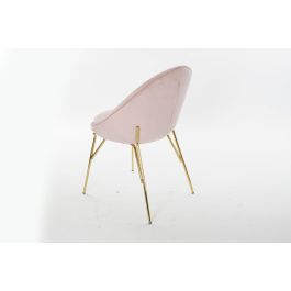 DKD Home Decor Silla Glam Rosa 60 x 85 x 60 cm