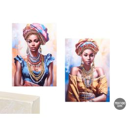 Giftdecor Lienzo Mujeres Turbante Collar Surtido 2, acabado brillo, 70x100 cm (4 Unidades) Precio: 125.49999968. SKU: B167XL35TG