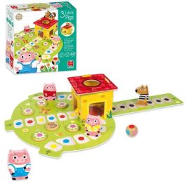 Goula Juego de Mesa Los 3 Cerditos de Madera, Escapa del Lobo - Para Niños 2-6 Años, hasta 4 Jugadores