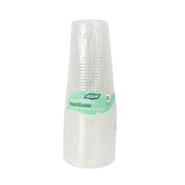 Set de 25 vasos transparentes 220 cc Algon (24 Unidades) Set de 25 vasos transparentes 220 cc Algon (24 Unidades)