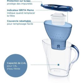 Brita BRI4006387124090 Jarra Filtrante Brita Marella Azul 2.4L + 1 Cartucho Maxtra Pro All-in-1