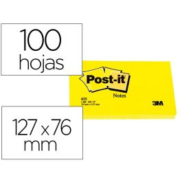 Bloc De Notas Adhesivas Quita Y Pon Post-It 76x127 mm Con 100 Hojas 655 12 unidades