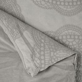 DKD Home Decor Colcha Boho Gris 260 x 180 cm (2 Unidades) Poliéster Jacquard