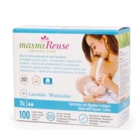 MASMI Discos de Lactancia de Tela Lavables Hipoalergénicos de Algodón Ecológico Certificado GOTS Blanco Precio: 9.5000004. SKU: B12N4D7C6A