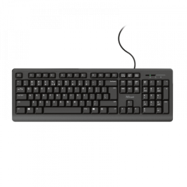 Trust Teclado TK150 Tamaño Compacto Tecleado Silenciado Resistente A Los Vertidos Cable 1.8M