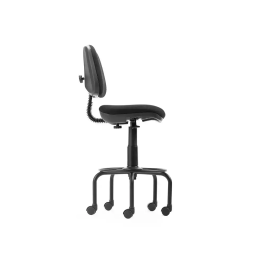 Rocada Taburete con Respaldo Regulable Ignífugo Negro Tela 725mm