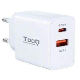 Cargador de Pared TooQ TQWC-2SC04WT/ 1xUSB Tipo-C/ 1xUSB/ 20W Precio: 9.78999989. SKU: S0234372