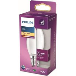 Bombilla vela led e14 6,5 W 806lm 2700k luz calida ø3,5x9,7cm. philips Precio: 5.79000004. SKU: S7907774