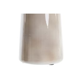 DKD Home Decor Tibor Rosa Marrón Claro de Cristal y Aluminio, 44 cm Alto, con efecto Piedra