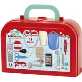 Ecoiffier Maleta de Médico Luxe para Niños +18 meses. Set de Juego de Rol con Estetoscopio, Termómetro y 16 Accesorios Médicos