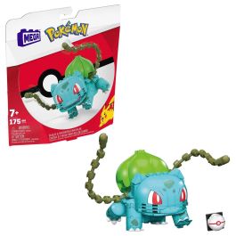 Mega Construx Gvk83 Pokémon Bulbasaur Figura Construible Articulada 175 Bloques +10cm Efectos Batalla Tipo Planta +9 Años