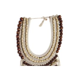 DKD Home Decor Collar Decorativo Balinés de Conchas y Hierro, Natural y Negro, 70 cm Alto x 25 cm Ancho x 15 cm Largo