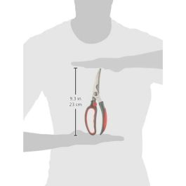 Metaltex Tijeras para Aves de 23 cm en Acero Inoxidable con Doble Inyección y Cierre de Seguridad