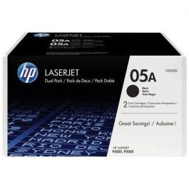 Toner Hp 05A Laserjet P2033 - 2035 - 2036 - 2037 - 2054 - 2055 - 2056 - 2057 Negro Pack De 2 Unidades 2.300 Pag Precio: 204.98999983. SKU: S8409733