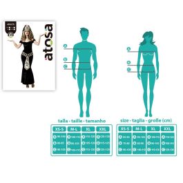 Disfraz Egipcia Mujer Negro XS-S Adulto Carnaval Temática Egipcios