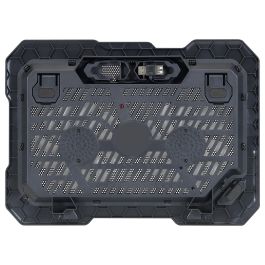 Conceptronic Base de Refrigeración para Portátil 15.6" con 2 Ventiladores USB, Ajuste de Altura, Antideslizante - Para Portátiles hasta 15.6 Pulgadas