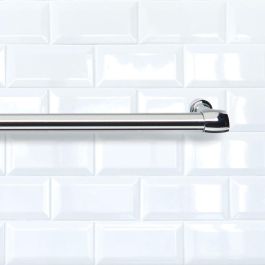 Metaltex Barra de colgar para cocina Leonardo 78cm Metal cromado con elementos de fijación incluidos