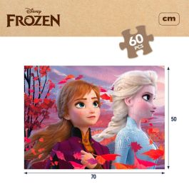 Puzzle Infantil Frozen Doble cara 60 Piezas 70 x 1,5 x 50 cm (12 Unidades)