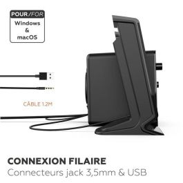 Mobility ML314006 Altavoz 2.1 - Negro - 2 altavoces - 5W de potencia