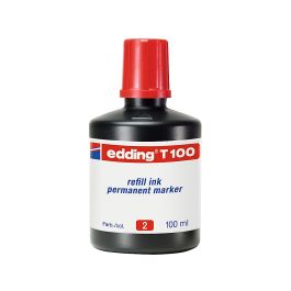 Tinta Rotulador Edding T-100 Rojo Bote 100 mL