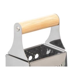 Kinvara Rallador Acero Inoxidable Cónico con Mango de Bambú 25.4x10.6x8.1 cm (Set de 12)