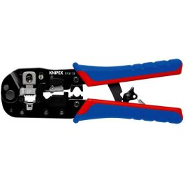 Knipex 97 51 13 Herramienta para prensar RJ-45 Crimpzange para Westernstecker, Negro/Azul/Rojo, 191mm