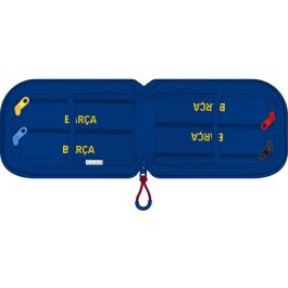 Plumier Mochila F.C. Barcelona M847 Granate Azul marino 12 x 23 x 5 cm