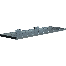 Quiklok Estantería Grande Slatwall de Acero Negra para Pared 1150x320mm, Carga Máxima 45kg