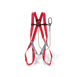 Faru Arnés anticaídas P01 Cuerda C170 Mosquetones Virola Bolsa Porta Arnés Seguridad Trabajo