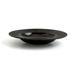 Plato Hondo Ariane Antracita Negro Cerámica Ø 26 cm (6 Unidades)