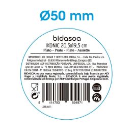 Plato Sopa Cerámico Ikonic Bidasoa 20,5x19,5 cm (6 Unidades)