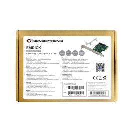 CONCEPTRONIC CONTROLADORA PCI EXPRESS X4 2 PUERTOS USB 3.2 GEN2 (2XUSB-C) CONCEPTRONIC CONTROLADORA PCI EXPRESS X4 2 PUERTOS USB 3.2 GEN2 (2XUSB-C)