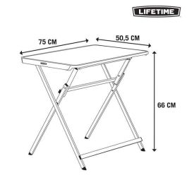 Mesa auxiliar Lifetime Negro 75 x 66 x 50,5 cm Acero Plástico