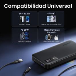 UGREEN UG25742 Batería Externa Power Bank Ión de Litio 10000 mAh Carga Rápida Negro