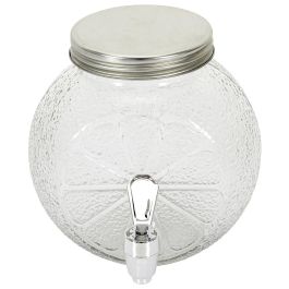 Home Deco Factory Dispensador Bebida Limón Vidrio con Grifo 1,5 L