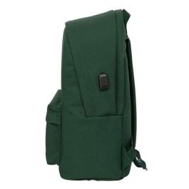 El Ganso Mochila Doble para Portátil 15,6" + USB Basics Green 31x44x18 cm