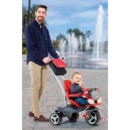 Molto Triciclo Urban Trike Rojo con Palo, Cinturón, Bolsa y Rueda de Goma 98 cm