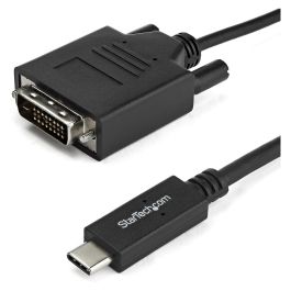 Adaptador USB C a DVI Startech CDP2DVIMM2MB Negro