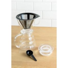Bodum BOD0699965374419 Cafetera Melior con filtro de malla permanente de acero inoxidable, 8 tazas, 1.0L, Transparente