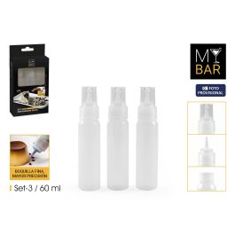 My Bar Set de 3 Dispensadores de Salsa 60 ml cada uno | 2.8 cm Ancho x 14 cm Alto x 2.8 cm Largo (24 Unidades) Precio: 22.58999941. SKU: B1BNFNMDTW