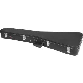 GATOR Estuche Rígido de Madera Deluxe para Guitarra Eléctrica Flying V Negro – Protección Robusta (4,63 kg)