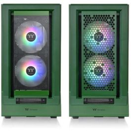 Thermaltake Ceres 350 MX Midi Tower PC Gaming Racing Green ATX con Ventana de Cristal Templado e Iluminación Multi