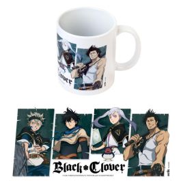 ERIK Taza de Cerámica Black Cover con Personajes Asta, Yuno, Noelle y Yami - 350ml - Apta para Lavavajillas y Microondas