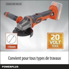 Grinder de esquina inalámbrica 20V Ø115 mm + arranque progresivo - dual potencia POWDP35100 - Entregado sin batería o cargador Grinder de esquina inalámbrica 20V Ø115 mm + arranque progresivo - dual potencia POWDP35100 - Entregado sin batería o cargador