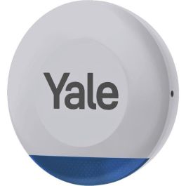 Yale YAL1745589372828 Sirena de exterior para alarma inteligente – 100 dB y luces LED intermitentes – Gris