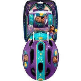 Disney DIS3496274675070 Set de Casco y Protecciones, Incluye Coderas y Rodilleras - Temática Película Wish