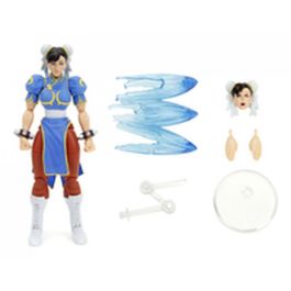 JADA TOYS Figura Chun-Li Street Fighter II 15cm con Manos y Cabeza Intercambiables, Accesorios y 20 Puntos Articulados