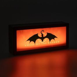 ERIK Lámpara Efecto Llamas La Casa del Dragon - Luz Cálida con Movimiento 32.5cm - USB/Pilas AAA - ABS/Acrílico